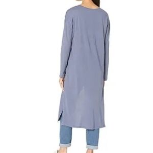 Madewell blue duster cardigan Sz L cotton modal blend soft